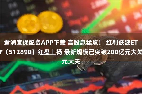 君润宜保配资APP下载 高股息猛攻！ 红利低波ETF（512890）红盘上扬 最新规模已突破200亿元大关